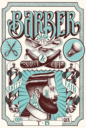 Cuadro decoraci�n de la peluquer�a